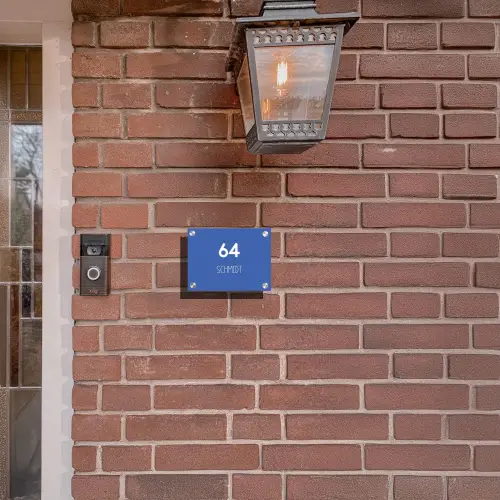 Kobaltblauw - Modern Naambord Rechthoek middel -sfeer7-rechthoek-S