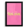 Roze - Groene Bonjour - art-deco fotolijst zwart zonder passe partout klein -3d