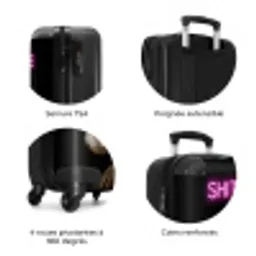 Portret - Humor - Neon NBS - Handbagage koffer - Volwassenen Unisex middel zzzzzzzbolletjes_FR