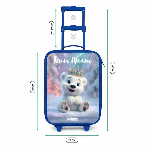 Ijsbeer - Kroon - Winter Kinderkoffer - Blauw klein -productfoto_formaten