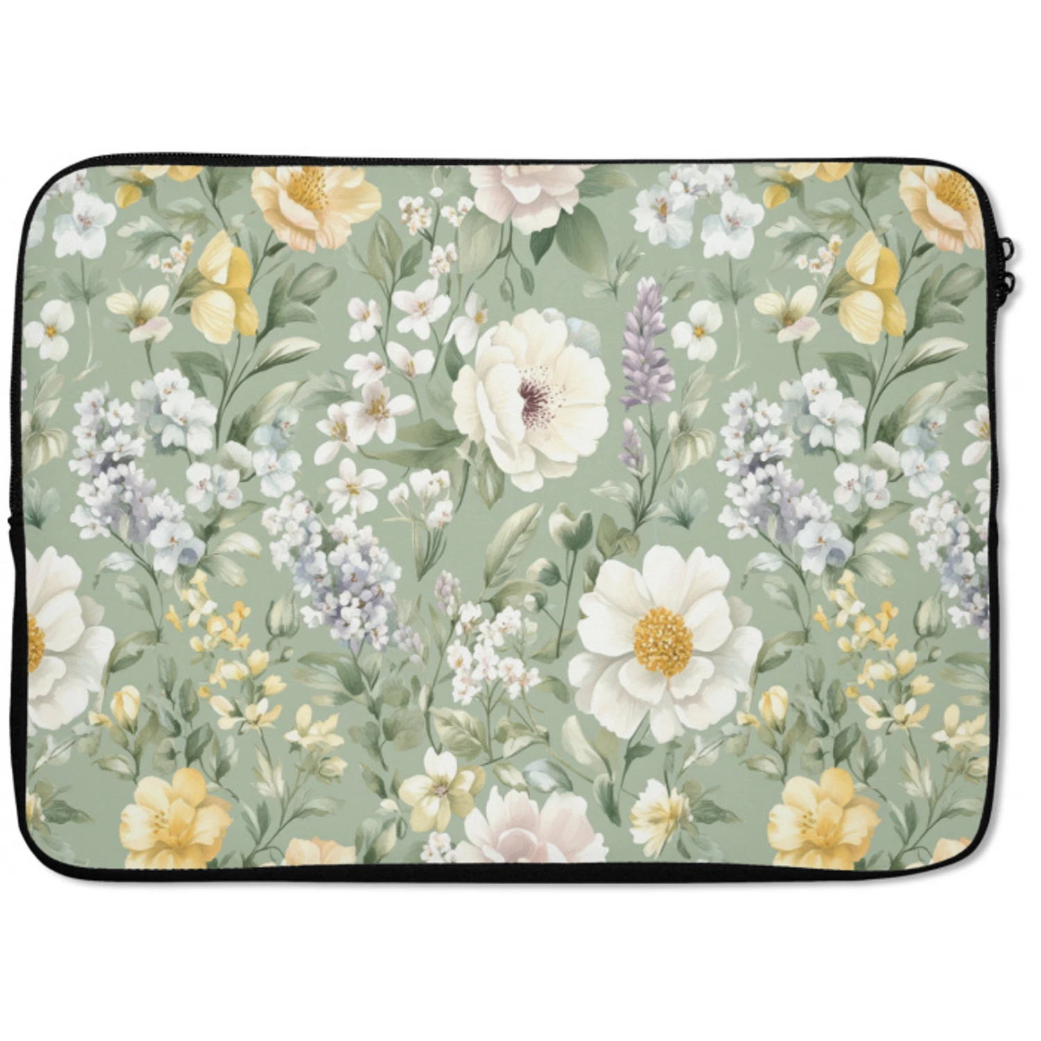 Klassiek - Bloemenpatroon - Kleurrijk laptophoes neopreen klein 279 -zkaufland3dotto
