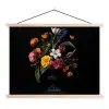 Lente - Bloemen - Klassiek - Vaas textielposter latten blank klein -3d