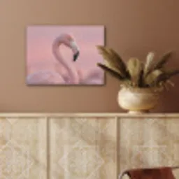 Flamingo - Portret - Roze PET vilt klein -sfeer4