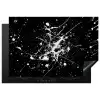 Verfspatten - Wit - Abstract - Explosie Inductie beschermer vinyl 3mm klein -3d