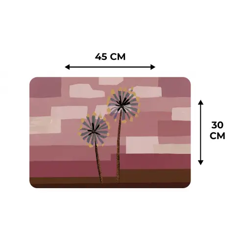 Illustratie - Bloemen - Vlakken - Abstract Placemat vinyl groot -specs