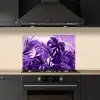 Bladeren - Paars - Tropisch - Abstract keuken achterwand spatscherm klein -sfeer1