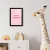Girl power - Roze - Hartje fotolijst zwart zonder passe partout klein -usfeer4_kinderkamer