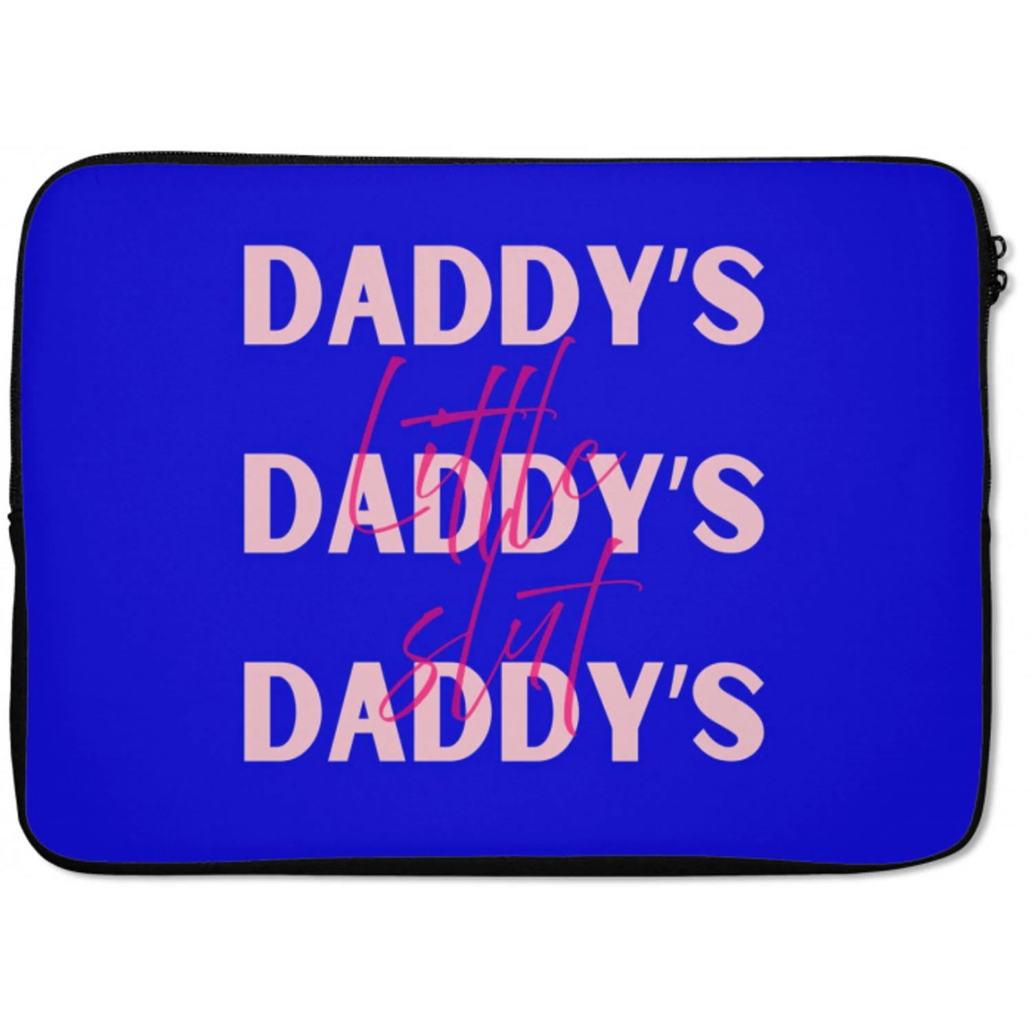 Blauw - Daddy's - Blokletters laptophoes neopreen klein -zkaufland3dotto