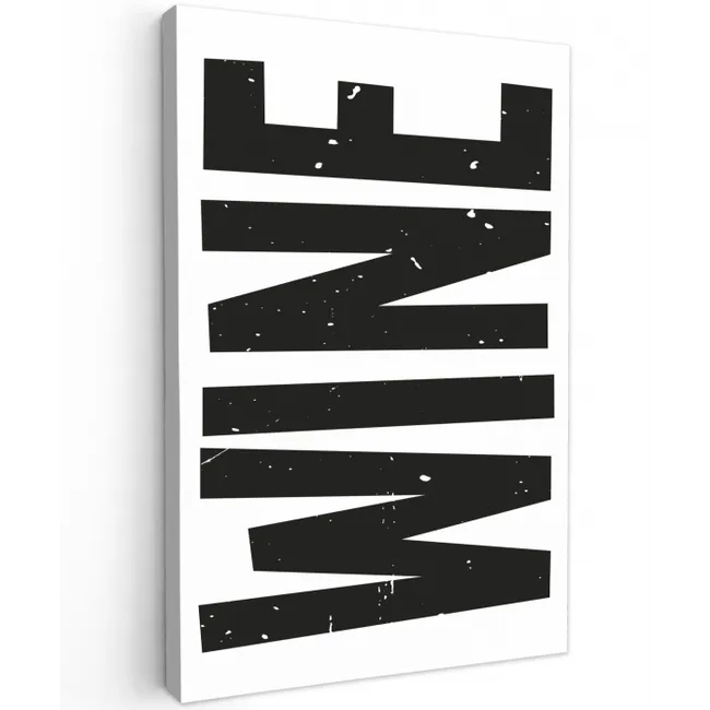 Vintage - Japandi - Wine - Decoratie canvas 2cm klein -z3d