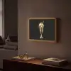 Milkshake - Goud - Drinken - Zwart Light Box met batterij (Wandlamp) middel -sfeer1