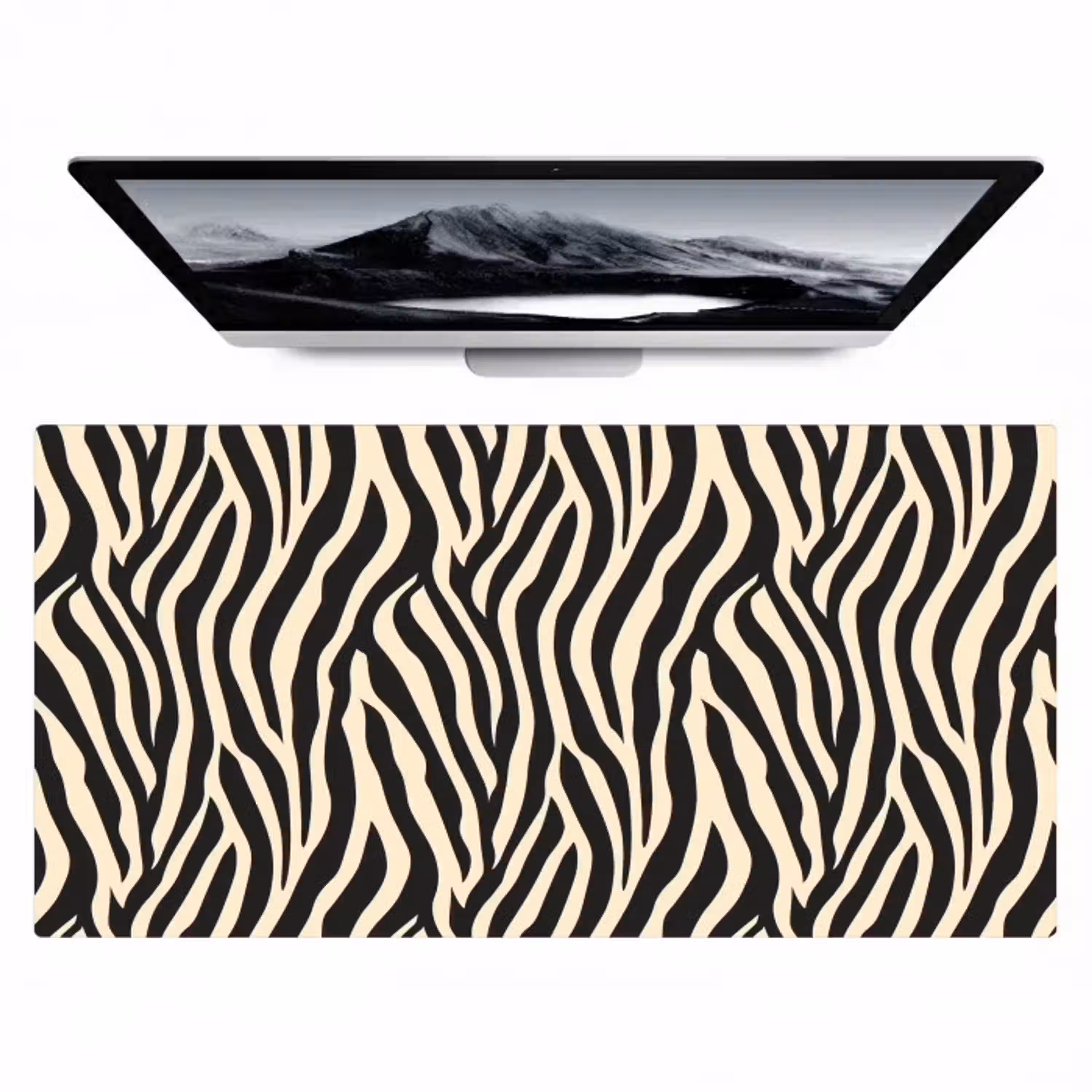 Zebra - Print - Klassiek - Zwart Muismat XXL klein 681 -zzz3d