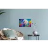 Oude man - Expressief - Kleurrijk Muursticker klein -plant