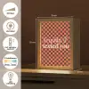 Tequila texted you - Glas - Vierkanten - Oranje Light Box met kabel (Tafellamp) klein -USP_NL