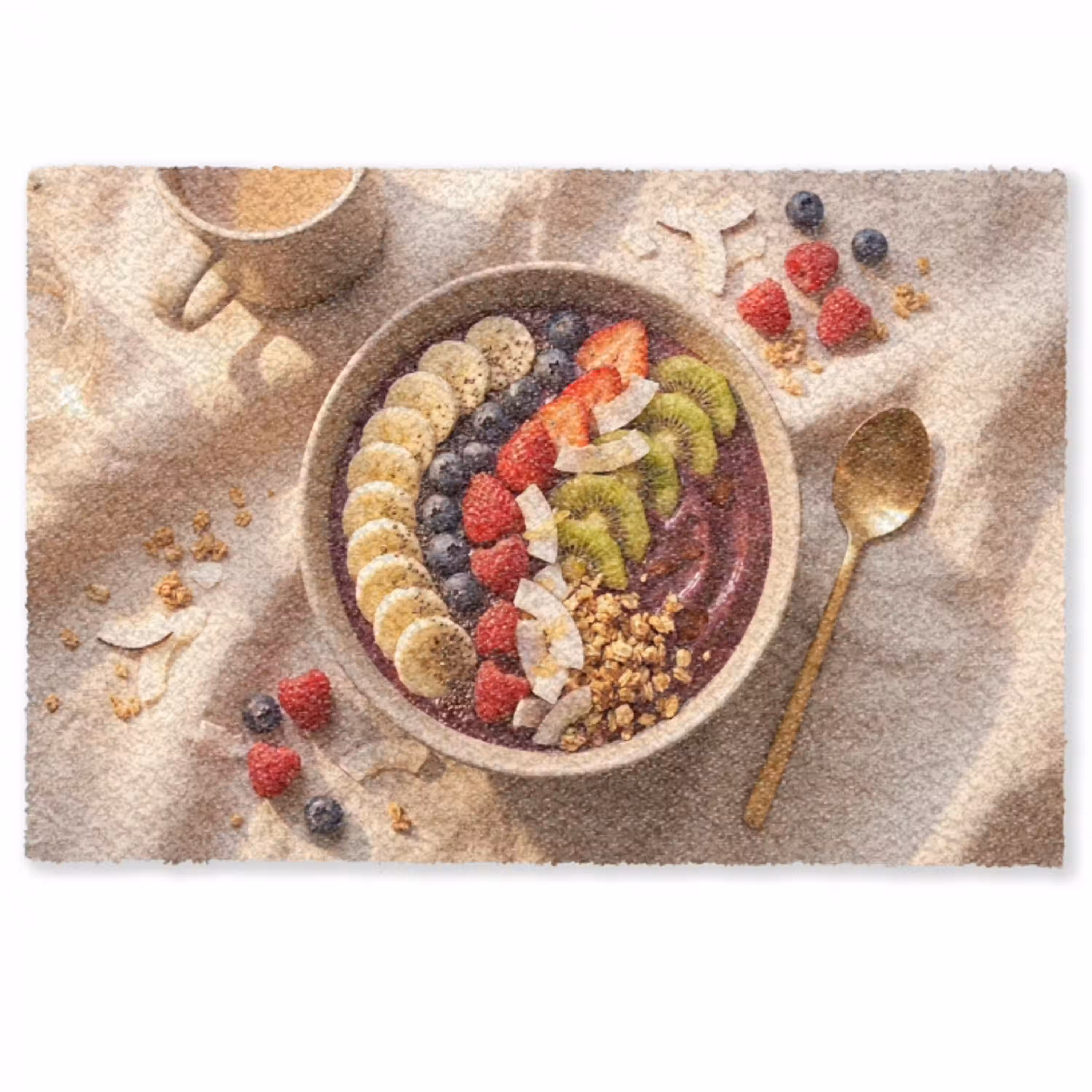 Eten - Ontbijtkom - Fruit - Gezond - Kleurrijk Deurmat klein -zkaufland3d