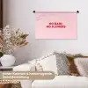 No rain no flowers - Minimalistisch - Roze - Bloem Wandkleed katoen klein -tsfeer1_DE