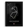 Racing - Engeland - Racebaan - Circuit - Silverstone - Zwart fotolijst zwart zonder passe partout klein -3d