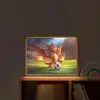 Draak - Voetbal - Vuur - Stadion Light Box met batterij (Wandlamp kind) middel -sfeer1_kind