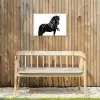 Fries - Hengst - Modern Tuinposter op houten frame 2 cm dik klein -sfeer4