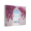 Zee - Roze - Bloemen - Poort PET vilt klein -3d