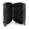 Panda met kleurrijke jas en verfspetters NBS - Handbagage koffer - Kinderen Unisex middel -binnenkant