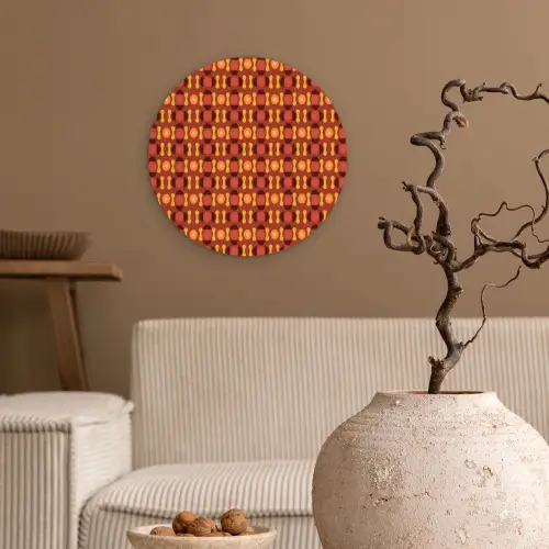 Retro - Disco - Hippie Wandcirkel kunststof plaat 5mm dik klein 188 -sfeer1
