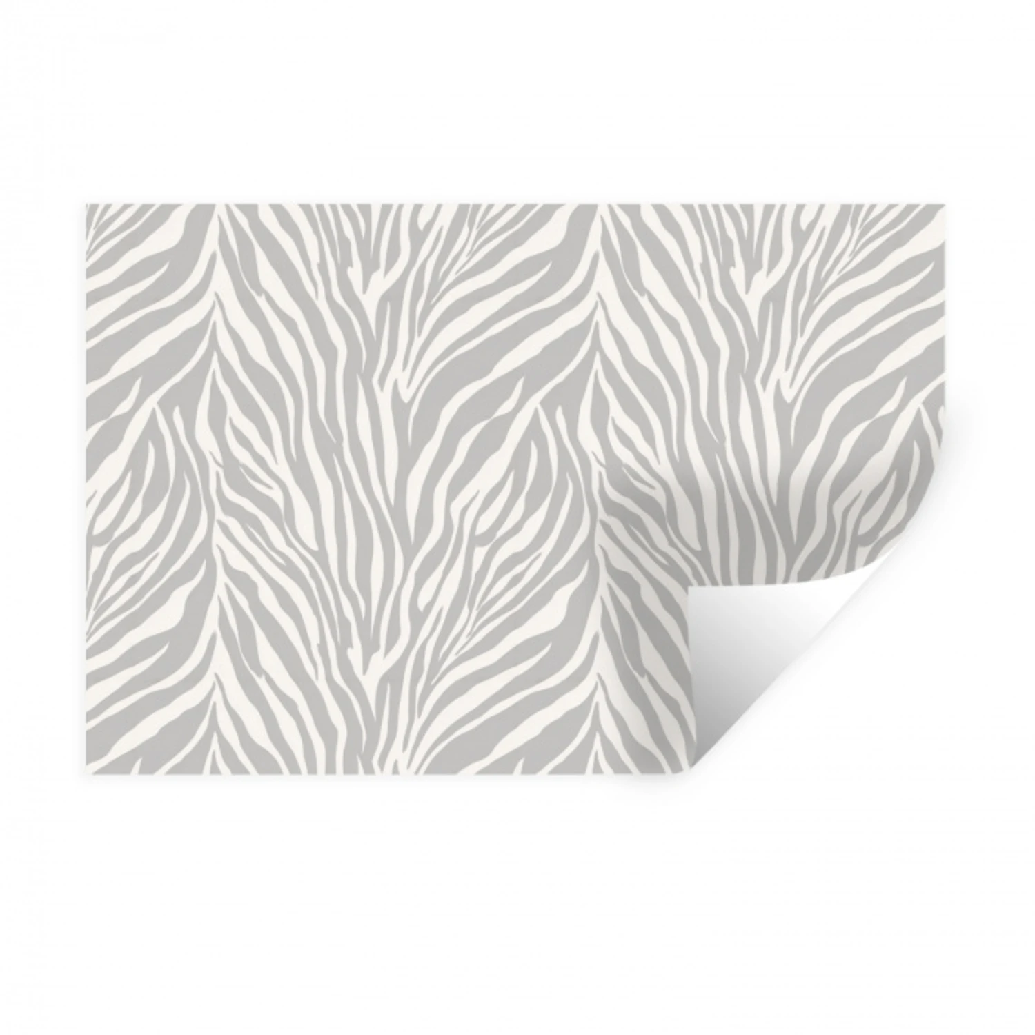 Zebra - Motief - Grijs Muursticker klein 286 -3d