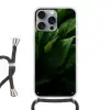 Bladeren - Schaduw - Groen - Textuur Hoesje iPhone 16 Pro Max met koord klein -3d