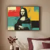 Vrouw - Kleurvlakken - Klassieke schilderkunst Textielframe zwart klein -sfeer1