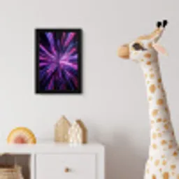 Lichtsnelheid - Ruimte - Roze - Paars fotolijst zwart zonder passe partout klein -usfeer4_kinderkamer