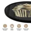 Cupcake - Eten - Goud - Zwart Fotolijst rond zonder passe partout klein -closeup_NL