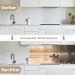 Eenden - Water - Mist - Natuur keuken achterwand 2 middel -voor-na_DE