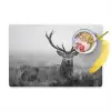 Hert - Mistig - Zwart - Wit Placemat vinyl groot -zzzproduct_Kitchenyeah-website