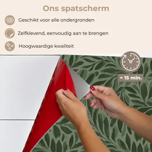 Bladeren - Organisch - Groen keuken achterwand spatscherm klein 900 -spatscherm_NL