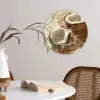 Kokosnoot - Water - Beige - Spetters Wandcirkel kunststof plaat 5mm dik klein -sfeer4