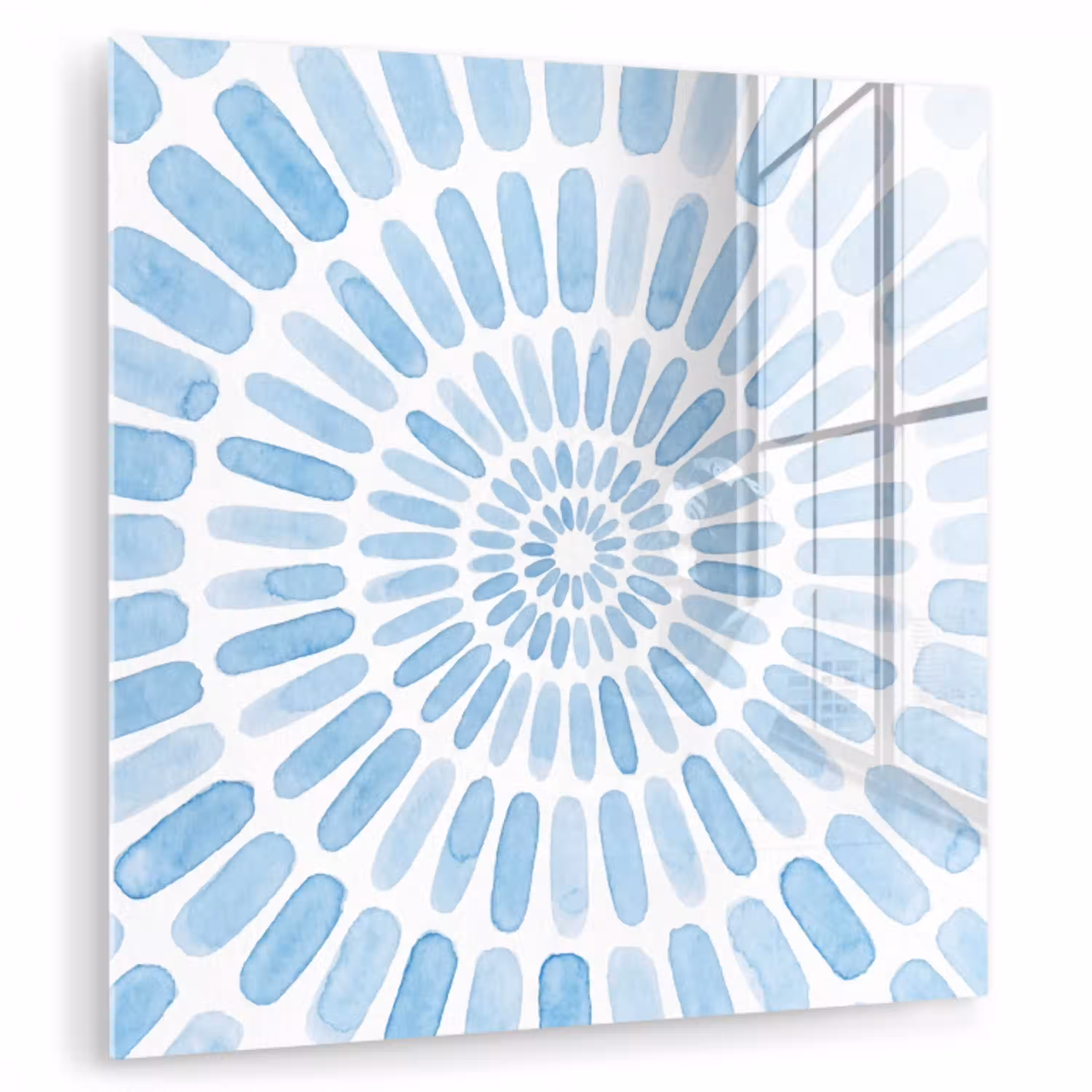 Abstract - Vormen - Kunst - Aquarel - Blauw plexiglas 5mm klein -zzzproduct_nieuw