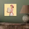 Handdoeken - Vrouw - Jurk - Roze aluminium wit klein -sfeer2