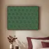 Geometrisch - Patroon - Groen Textielframe zwart klein 947 -sfeer1
