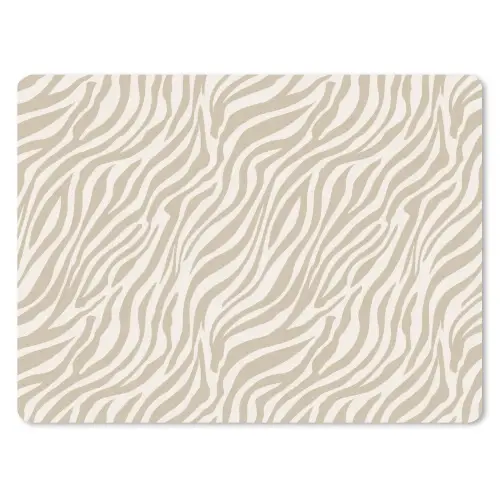 Zebra - Patroon - Beige muismat rubber klein 262 -3d