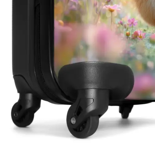 Hamster omringd door bloemen NBS - Handbagage koffer - Kinderen Unisex middel -wiel