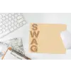 Swag - Bruin - Beige muismat rubber klein -witbureau