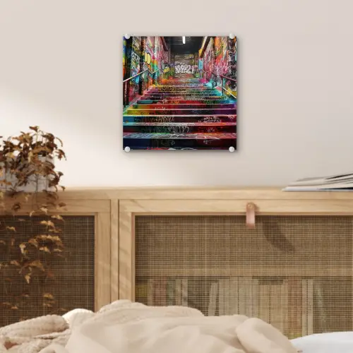 Trap - Graffiti - Kleuren - Kunst plexiglas 5mm klein -sfeer4
