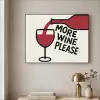 Wijnfles - Quote - Rood - Glas Textielframe zwart klein -sfeer2