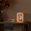 Leeuw - Dieren - Olieverf - Regenboog Light Box met kabel (Tafellamp) klein -sfeer4