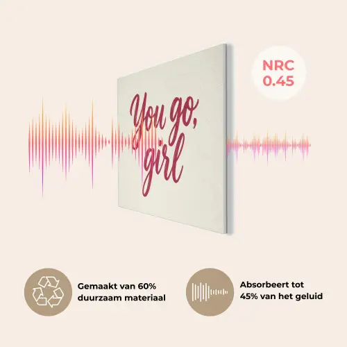 you go girl - Rood - Wit PET vilt klein -USP_NL