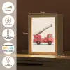 Illustratie - Brandweer - Rood - Minimalistisch Light Box met kabel (Kinderlampje) klein -USP_NL