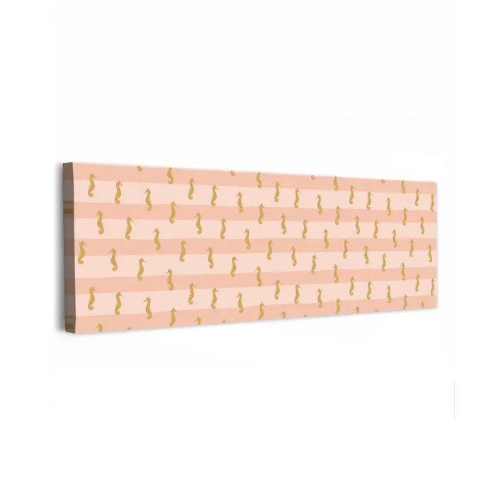 Zee - Dieren - Roze - Zeepaardje canvas 2cm klein 828 -z3d