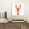 Kreeft - Waterverf - Aquarel - Oranje aluminium wit klein -sfeer1