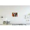 Abstract - Planten - Vormen - Kleurrijk textielposter latten blank klein -kinderkamer