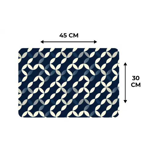 Abstract - Patroon - Blauw Placemat vinyl groot 368 -specs