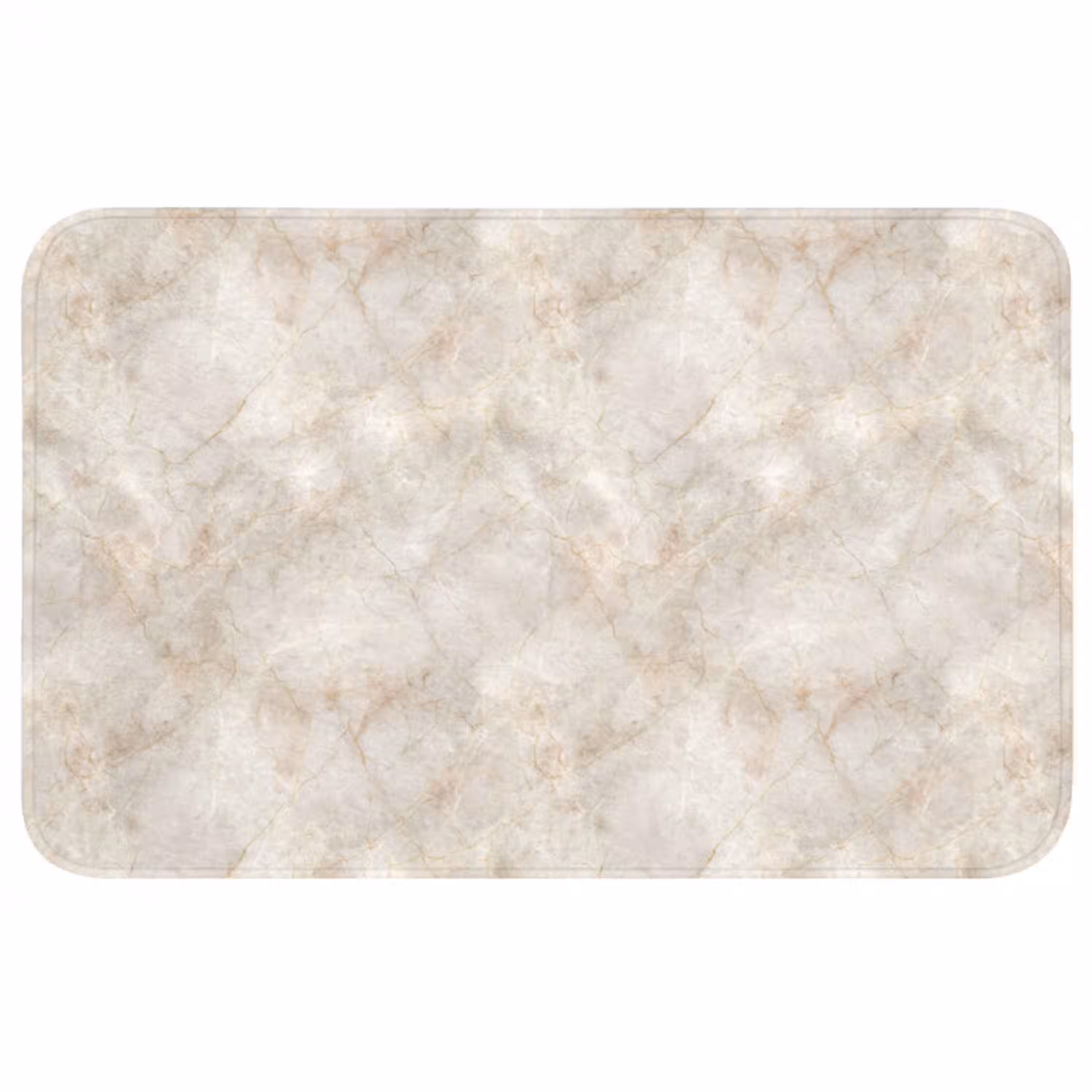 Lichtbeige - Goudbruine Nerven - Marmer Badmat middel 997 -3d